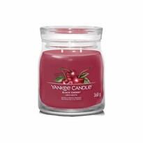 Yankee Candle ароматична свічка Signatureу склі середнього розміру Black Cherry, 368 г