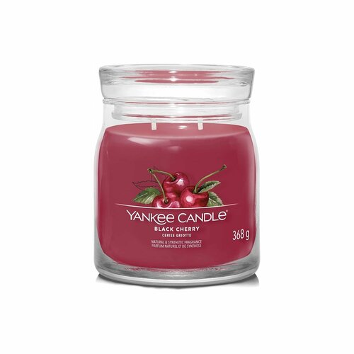 Yankee Candle świeczka zapachowa Signature w szkle średnia Black Cherry, 368 g