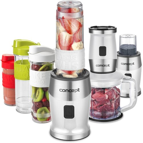 Blender multifuncțional Concept SM3391 FreshNutri 700 W + 2 x 570 ml + 400 ml sticle, alb