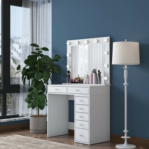 Kozmetický stolík Verona White