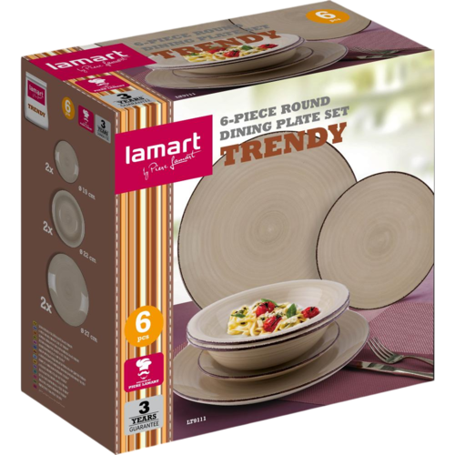 Lamart LT9111 okrúhle taniere Trendy, 6 ks