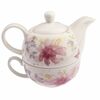 Porcelanska čajnik s skodelico Flower, 400 ml