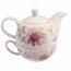 Porcelanska čajnik s skodelico Flower, 400 ml