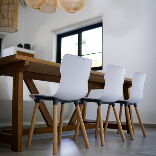Židle Duo wood Carrara 50,3 x 46,3 x 80,9 cm
