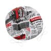 Siedzisko Ema okrągłe pikowane Gazeta czerwony, 40 cm