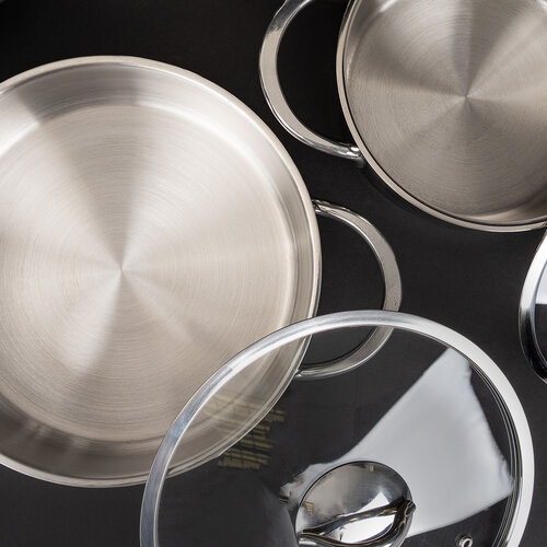 4Home 8-delni set posode Vision, steklene pokrovke