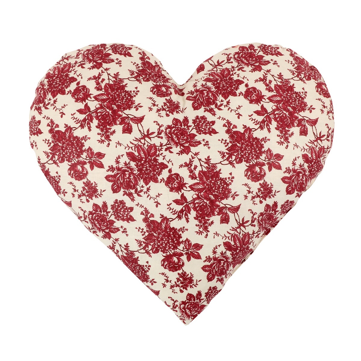 Bellatex Tvarovaný polštářek Srdce Květ bordó, 42 x 40 cm