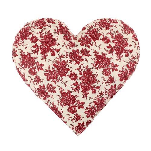 Pernă în formă aparte Bellatex Heart Flower bordo, 42 x 40 cm