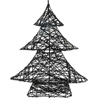 Vianočný LED stromček Blackwire čierna, 33 x 40 cm