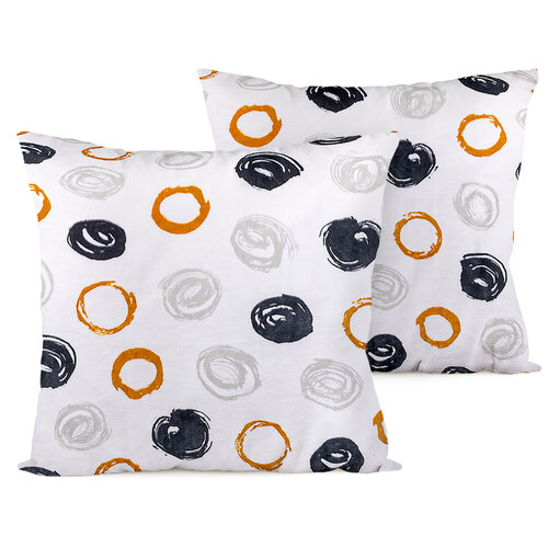 4Home Kissenbezug Mikroflanell Dotty, 40 x 40 cm, 2er-Set