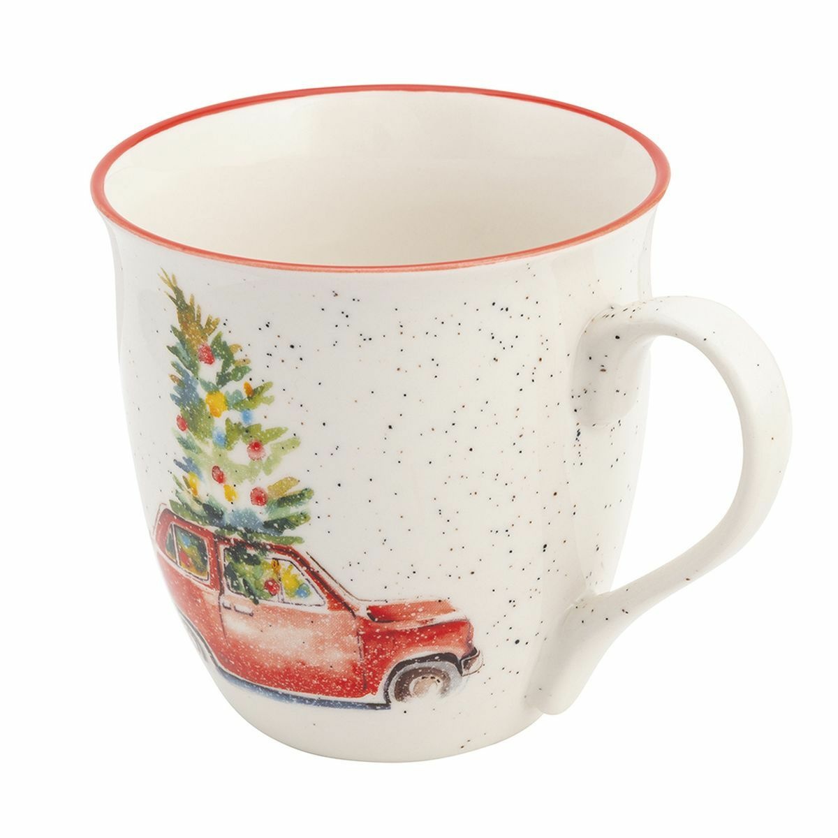 Obrázok Altom Porcelánový hrnček Christmas car, 630 ml, červená