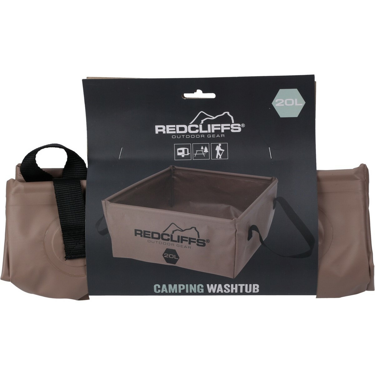 Redcliffs Skládací kempingový box s držadly, 20 l - thumb (1)