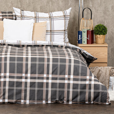 Lenjerie de pat 4Home Scotch, din bumbac, 140 x 200 cm, 70 x 90 cm
