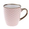 Keramiktasse Wabe 8 x 8,7 cm , Rosa