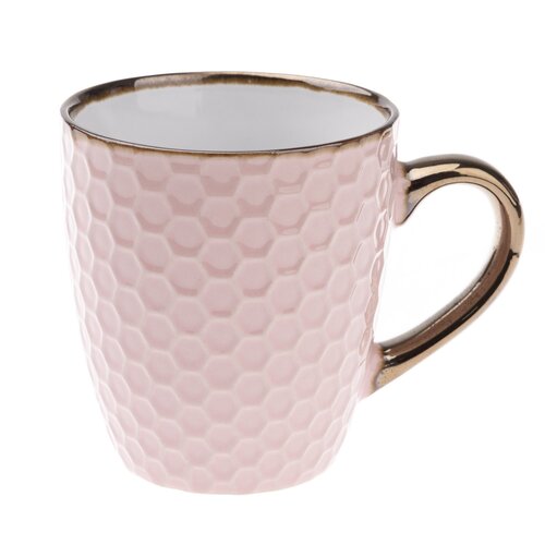 Keramiktasse Wabe 8 x 8,7 cm , Rosa