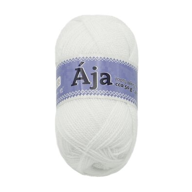 Пряжа AJA біла, 50 г / 217 м