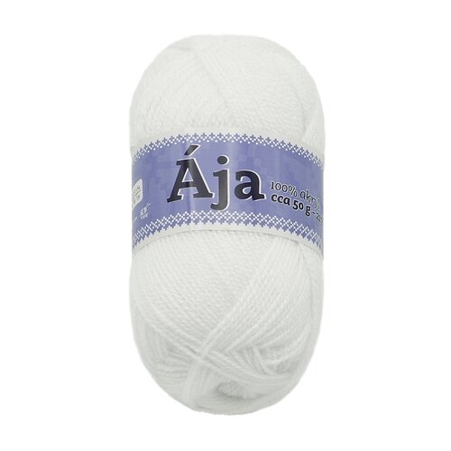 Пряжа AJA біла, 50 г / 217 м