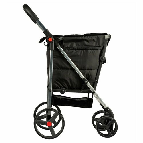 Rolser Basket Polar 4Big Cărucior de cumpărăturipliabil pe roți, negru