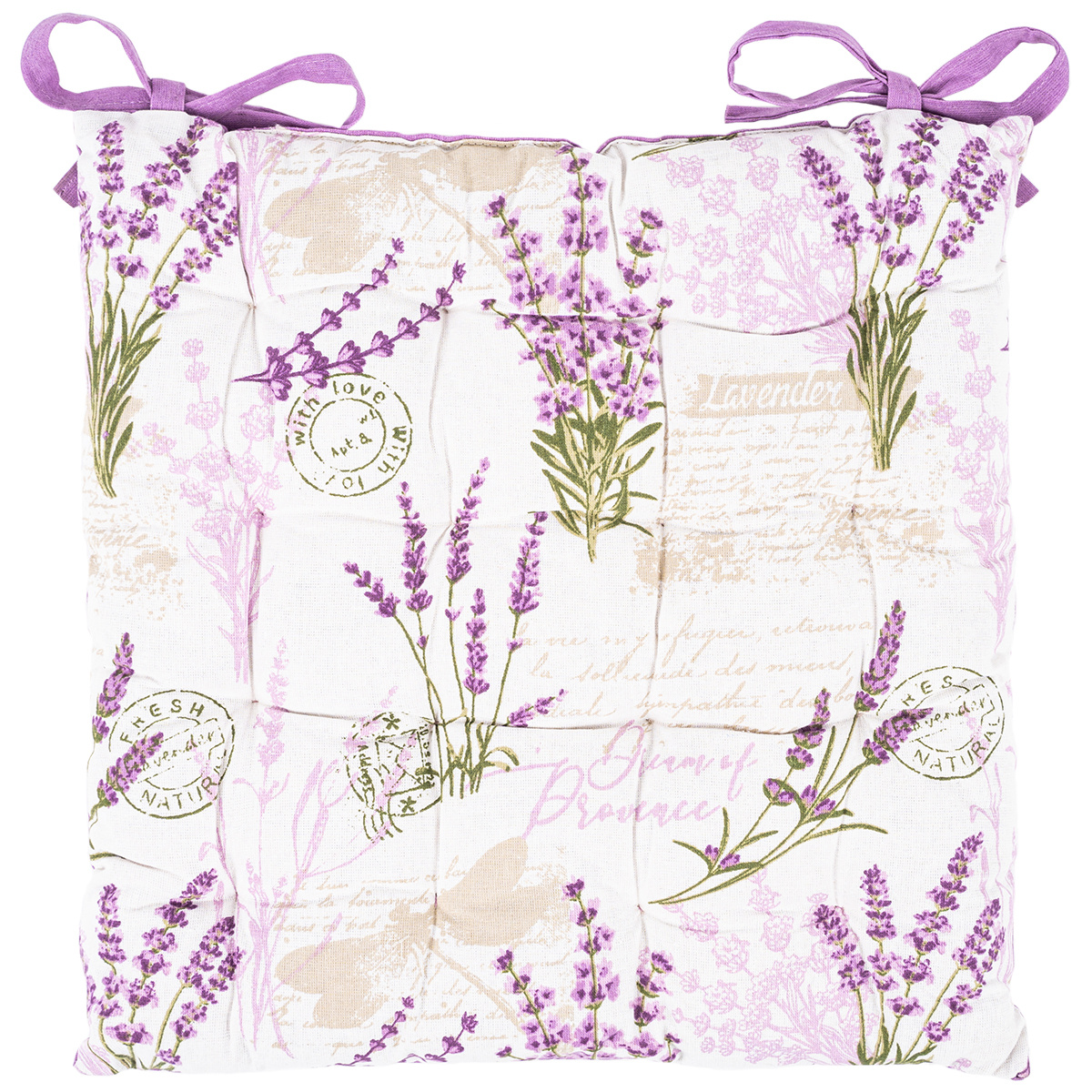 HOME ELEMENTS Levendule 2023 steppelt székpárna, 40 x 40 cm