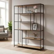 Kovový regál LOFTY GRID Grand Oak 185 x 135 cm