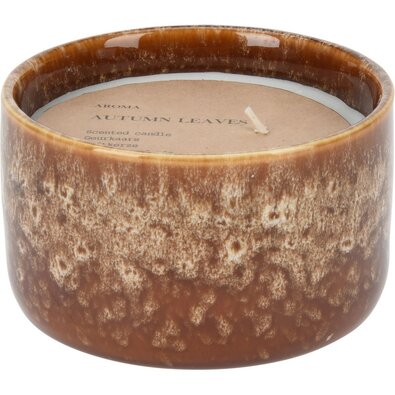 Свічка в керамічній ємності Luxury, Осіннє листя, 390 g
