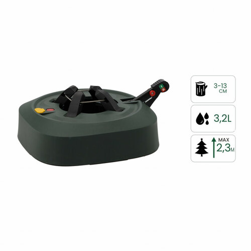 Stojak na choinkę z pedałem, ciemnozielony