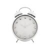 Karlsson 6019WH dizajnové stolové hodiny/budíkbiely, priemer 30 cm