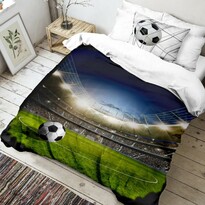 Bavlněné povlečení Fotbal 3D, 140 x 200 cm, 70 x 90 cm