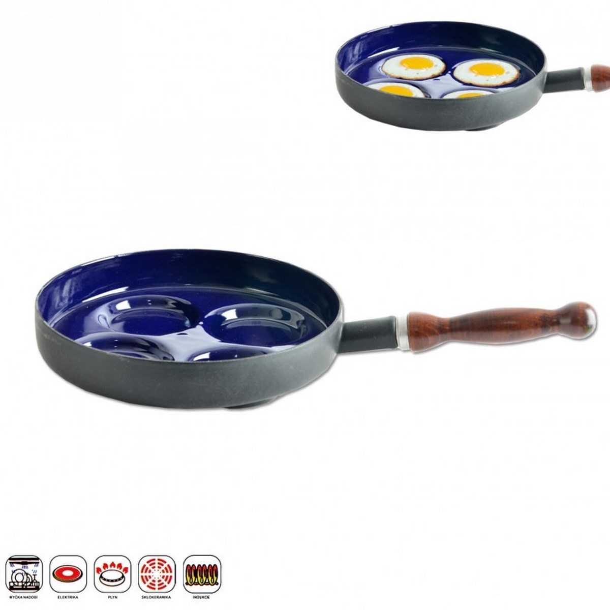 Litinová pánev na volská oka 24 cm Orion