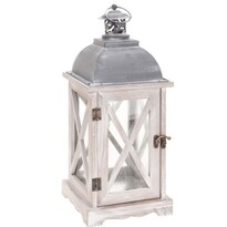 Drevený lampáš Trappeto biela, 16 x 41 cm Drevený lampáš Trappeto biela, 16 x 41 cm