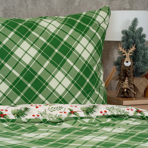 4Home Бавовняна постільна білизна Scotch green, 140 x 200 см, 70 x 90 см