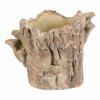Obudowa betonowa - pień z grzybami, 20 x 18 x 18cm