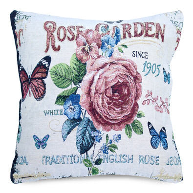 Poszewka na poduszkę-jasiek Gobelin Rose garden45 x 45 cm,beżowy