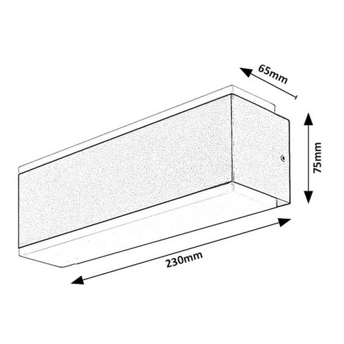 Rabalux 77114 kinkiet zewnętrzny LED Mataro, 12W,3000K, 320lm, IP54
