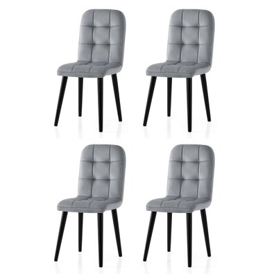 Sada jídelních židlí Retro Grey and Black, 4 ks