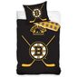 Lenjerie de pat luminoasă NHL Boston Bruins, din bumbac, 140 x 200 cm, 70 x 90 cm