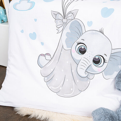 4Home Baumwollbettwäsche für Kinder Elephant, 100 x 135 cm, 40 x 60 cm