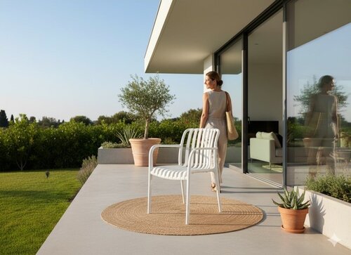 Zahradní židle 45,5 x 57 x 45/81 cm, bílá