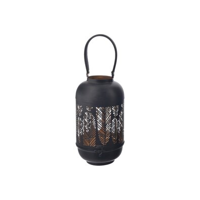 InDecor Sfeșnic metalic Leaf negru, 15 x 15 x 27cm