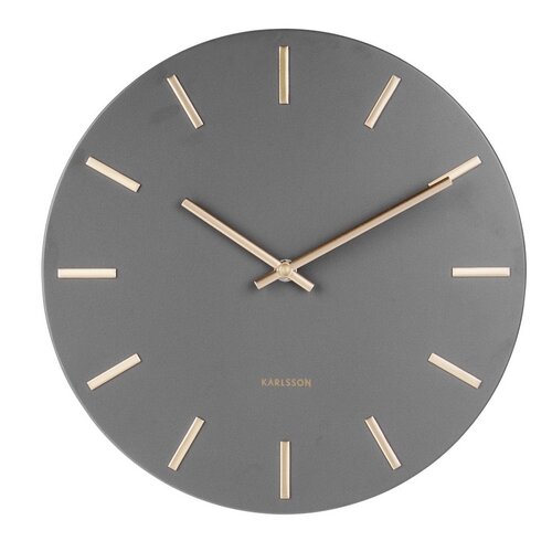 Karlsson 5821GY Stylowy zegar ścienny śr. 30 cm