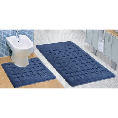 Fürdőszoba szőnyeg készlet Standard Csempék kék, 80 x 50 cm, 50 x 40 cm