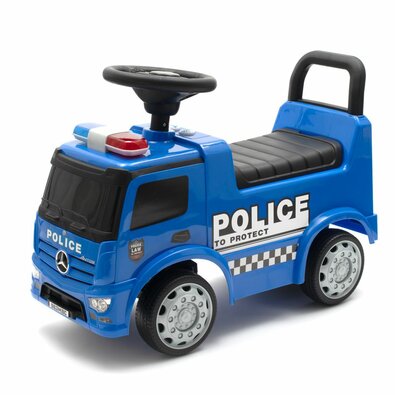 Mașinuță Baby Mix pentru copii cu sunet MercedesPolice, albastru