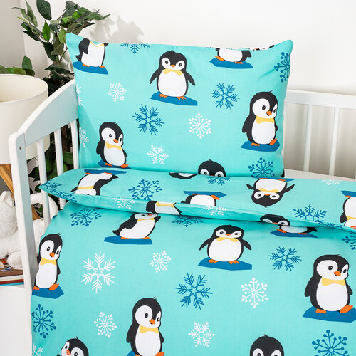 4Home Lenjerie de pat din bumbac pentru copii Arctic Friends, 100 x 135 cm, 40 x 60 cm