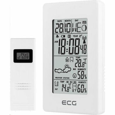 ECG MS 100 White időjárásmérő állomás, fehér