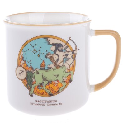 Porcelanasti hrnček Zvěrokruh - Střelec, 460 ml
