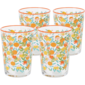 4-częściowy zestaw szklanek Flowers & Fruits 510 ml, pomarańczowy