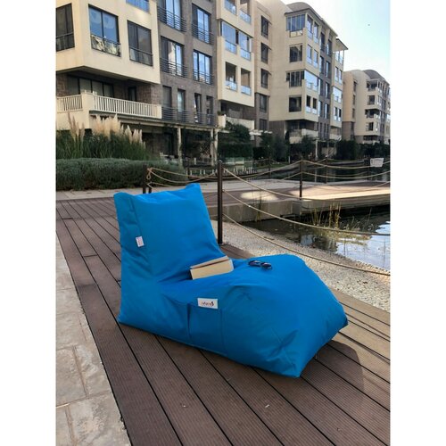 Puf Daybed, albastru deschis