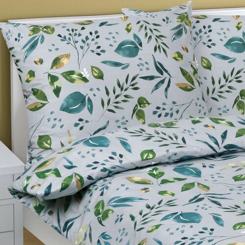 Lenjerie de pat din bumbac Bellatex Lupin verde ,140 x 220 cm, 70 x 90 cm