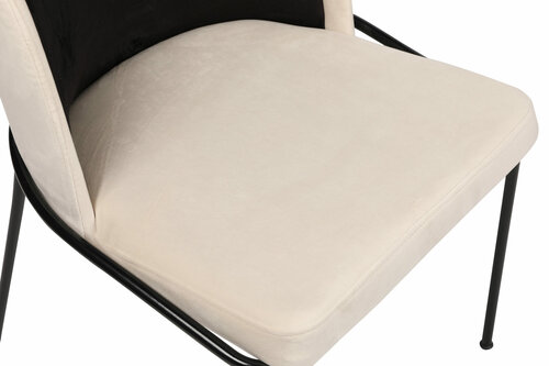 Set de scaune de sufragerie Dore Black and Cream,2 buc.