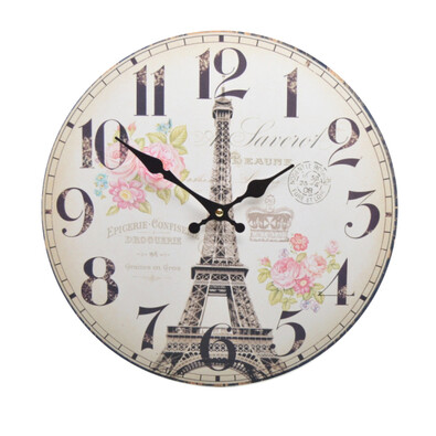 Nástěnné hodiny Eiffelová věž HLC18071